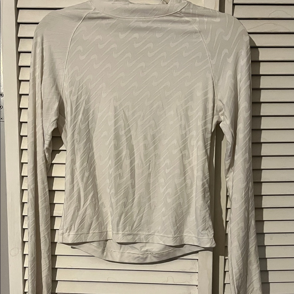 Nike White Patterned Long Sleeve Sweatshirt